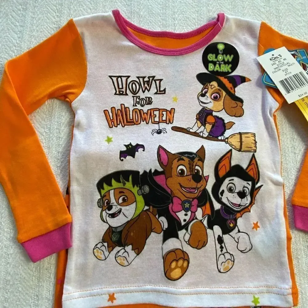 Paw Patrol Girls Size 4T Halloween Pajama Set